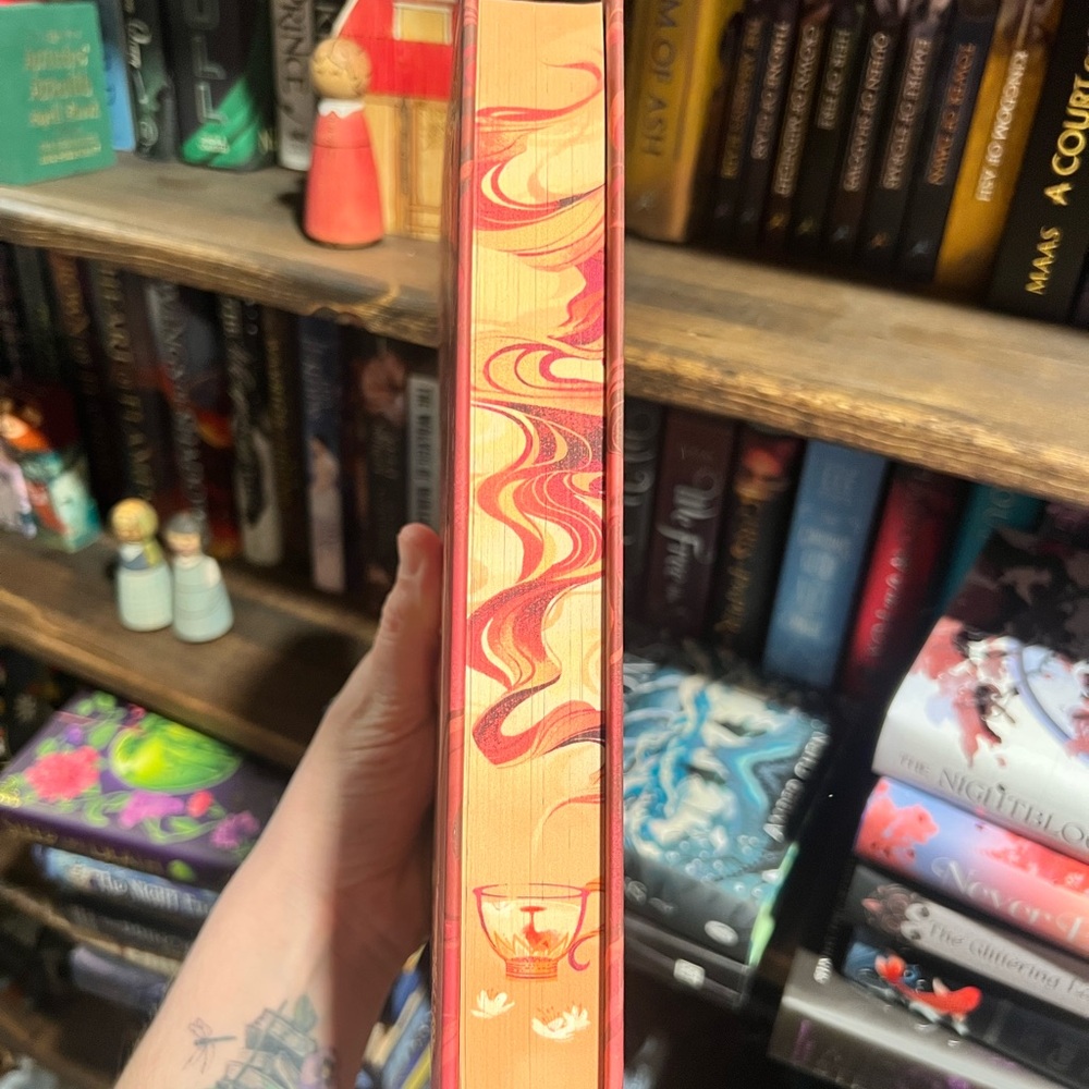 Fairyloot A Tempest of Tea by Hafsah Faizal - Red & Gold Hardcover - Picture 2 of 2